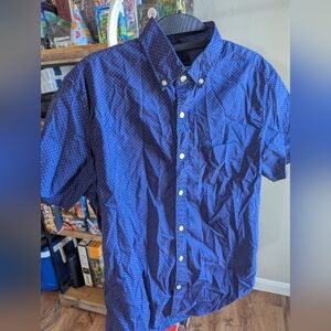 GAP Men's Blue Patterned Casual Shirt Size Small